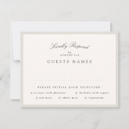 Tarjeta De Confirmación De Asistencia Elegant Minimalist Calligraphy Wedding