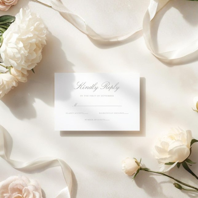 Tarjeta De Confirmación De Asistencia Elegant Modern Sage Green Wedding (Subido por el creador)