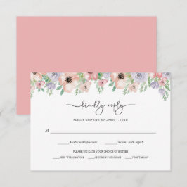 Tarjeta De Confirmación De Asistencia Elegant Pastel Floral Party Response Card