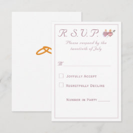 Tarjeta De Confirmación De Asistencia Elegant Two Hearts Catholic Wedding 