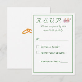 Tarjeta De Confirmación De Asistencia Elegant Two Hearts Catholic Wedding 
