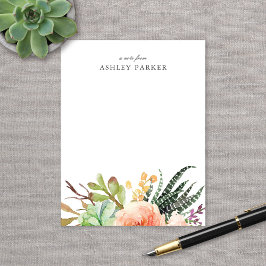 Tarjeta De Confirmación De Asistencia Elegante acuarela Suculento Notecard Personalizado