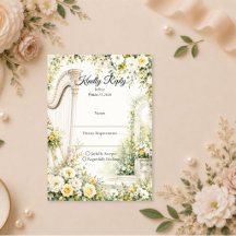 Elegante Arpa de Jardín Romance Boda