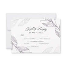 Elegante Boda Botánico Plata Elección