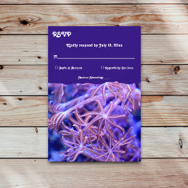 Tarjeta De Confirmación De Asistencia Elegante Boda costero náutico de los arrecifes de