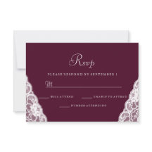 Elegante Boda de Borgoña de encaje blanco