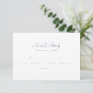 Tarjeta De Confirmación De Asistencia Elegante Boda de caligrafía clásica