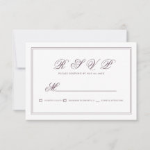 Elegante Boda de Cassis Clásica Simple