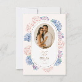 Tarjeta De Confirmación De Asistencia Elegante Boda de color de agua vintage floral