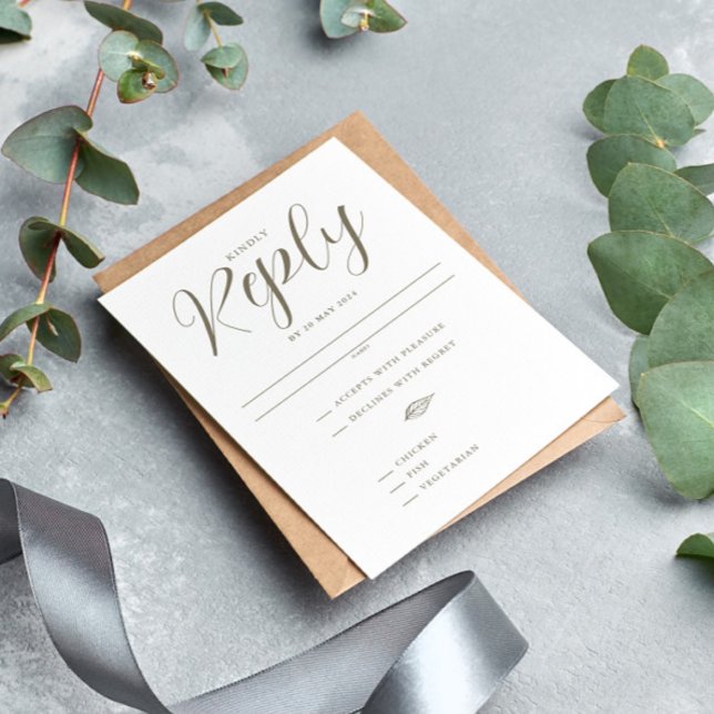 Tarjeta De Confirmación De Asistencia Elegante boda de destino de hoja tropical (Subido por el creador)