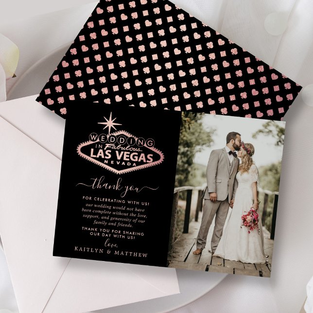 Tarjeta De Confirmación De Asistencia Elegante Boda de Destino de Las Vegas (Subido por el creador)