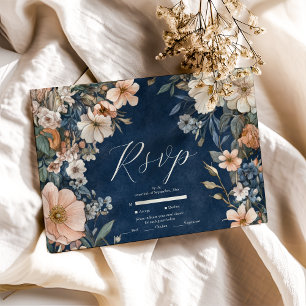Tarjeta De Confirmación De Asistencia Elegante Boda de Elegancia Real Victoriana 
