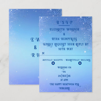 Tarjeta De Confirmación De Asistencia Elegante Boda de espuma