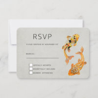 Elegante Boda de pescado de Koi Gold