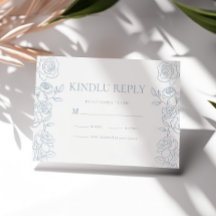 Elegante Boda de Rosas franceses azules y blancos