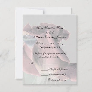 Tarjeta De Confirmación De Asistencia Elegante Boda de Rosebud