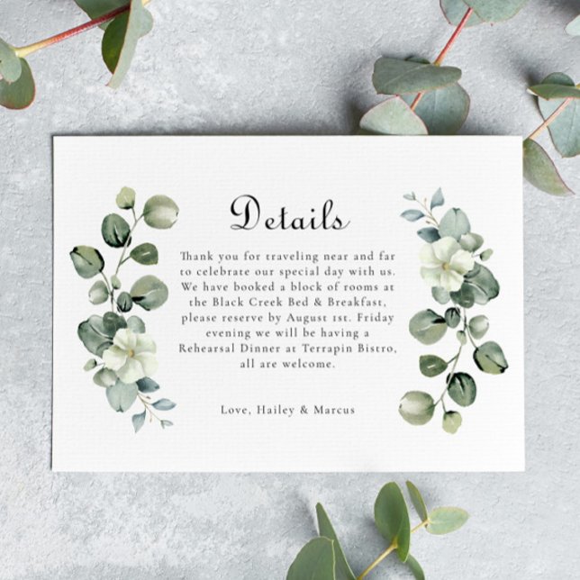 Tarjeta De Confirmación De Asistencia Elegante Boda del Arco Eucalyptus (Subido por el creador)