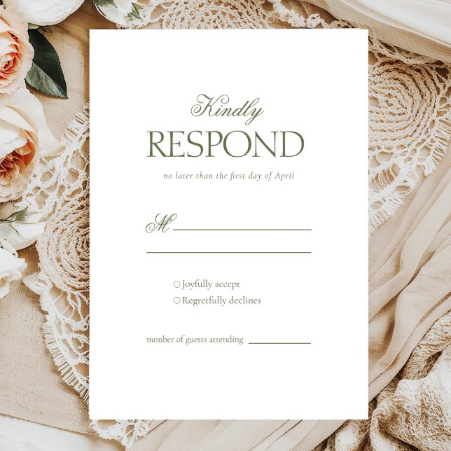 Tarjeta De Confirmación De Asistencia Elegante Boda floral de Rococo (Subido por el creador)