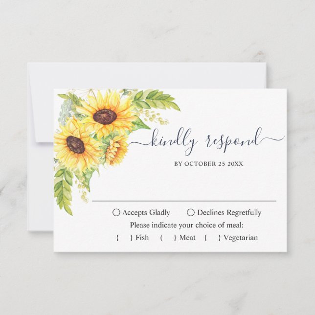 Tarjeta De Confirmación De Asistencia Elegante Boda floral Eucalyptus (Anverso)