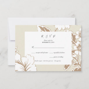 Tarjeta De Confirmación De Asistencia Elegante Boda floral vintage