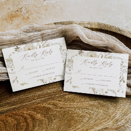 Tarjeta De Confirmación De Asistencia Elegante Boda floral vintage