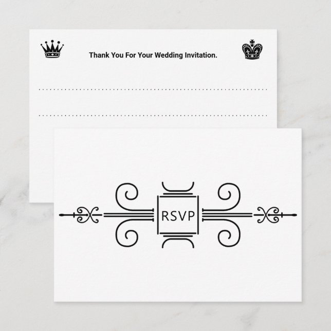 Tarjeta De Confirmación De Asistencia Elegante Boda Invi de Rosas de flores verdes rosad (Anverso / Reverso)