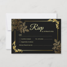 Elegante Boda negro y oro