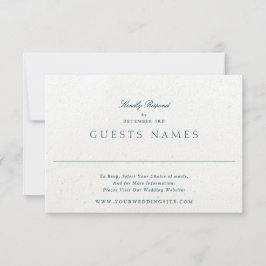 Tarjeta De Confirmación De Asistencia Elegante Boda Románticamente Clásica con QR