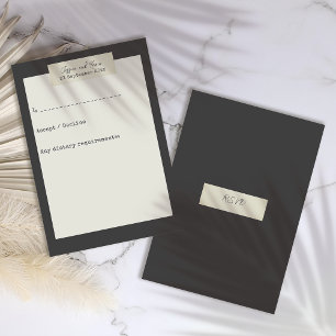 Tarjeta De Confirmación De Asistencia Elegante Boda Rústico