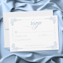 Elegante Boda Vintage Barroco Azul Polvoriento