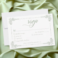 Elegante Boda Vintage Barroco Verde Sage