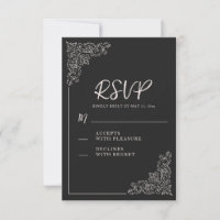 Elegante Boda Vintage Negro Blanco
