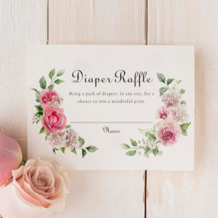 Tarjeta De Confirmación De Asistencia Elegante boleto de Raffle Raffle de Baby Shower Ro