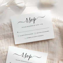 Elegante caligrafía moderna Boda blanco y negro