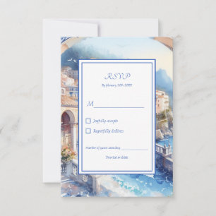 Tarjeta De Confirmación De Asistencia Elegante Costa de Amalfi Italia