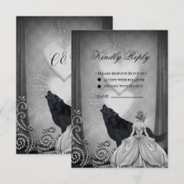 Tarjeta De Confirmación De Asistencia Elegante diseño oscuro