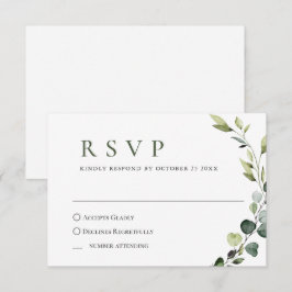 Tarjeta De Confirmación De Asistencia Elegante ELECCIÓN DE COMIDA de Eucalyptus Bohemian