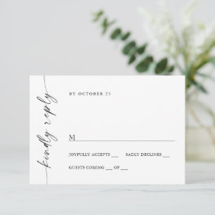 Tarjeta De Confirmación De Asistencia Elegante elección de la caligrafía Minimalista sim