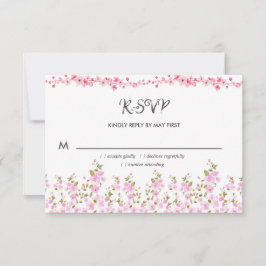 Tarjeta De Confirmación De Asistencia Elegante fiesta de cumpleaños floral