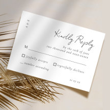 Elegante guion negro blanco boda simple