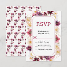 Elegante Hellebore Floral Burgundy Boda de Inviern
