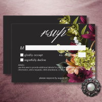 Elegante Moody Burgundy & Floral Rosa Sin Cena