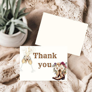 Tarjeta De Confirmación De Asistencia Elegante Naranja quemado Boda de Vaquero Occidenta