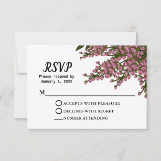 Tarjeta De Confirmación De Asistencia Elegante Personalizado Boda de acuarela floral ros
