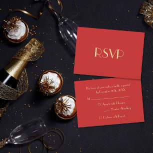 Tarjeta De Confirmación De Asistencia Elegante personalizado Navidades modernos fiesta d