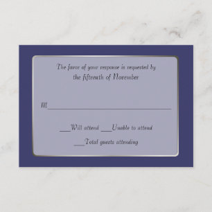 Tarjeta De Confirmación De Asistencia Elegante Regency Custom Wedding Response Card
