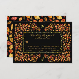 Tarjeta De Confirmación De Asistencia Elegante Rústico Terracota Cae Boda