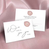 Elegante Script Stamp de cera rosa Cena corporativ