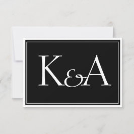 Tarjeta De Confirmación De Asistencia Elegante Serif Cursivo Blanco Blanco