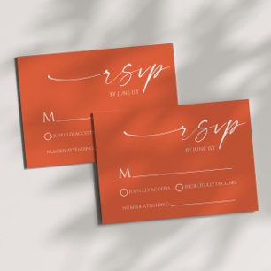 Tarjeta De Confirmación De Asistencia Elegante tarjeta Minimalista Verona Sunset Wedding